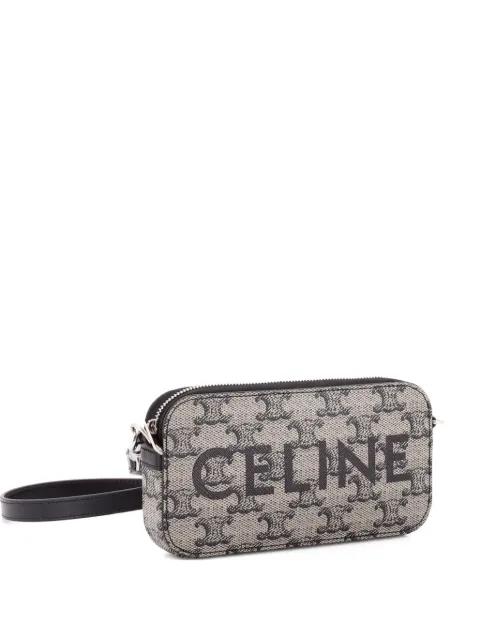Horizontal Pouch Crossbody Bag Logo Triomphe Coated Canvas shoulder bag by CELINE 