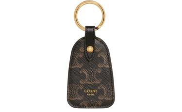 Key holder in Triomphe canvas and calfskin by CELINE