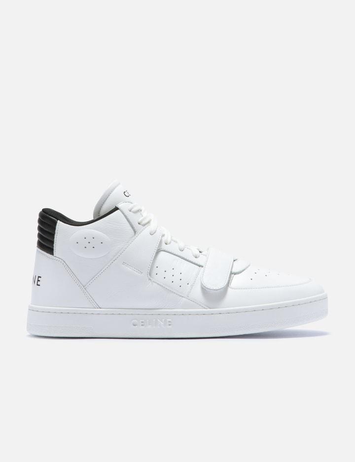 LEATHER HIGH-TOP SNEAKERS by CELINE