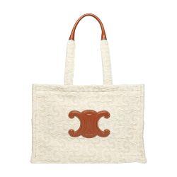 Large cabas Thais in textile with Triomphe all-over by CELINE