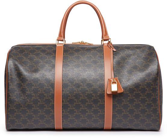 Large travel bag in triomphe canvas and calfskin by CELINE