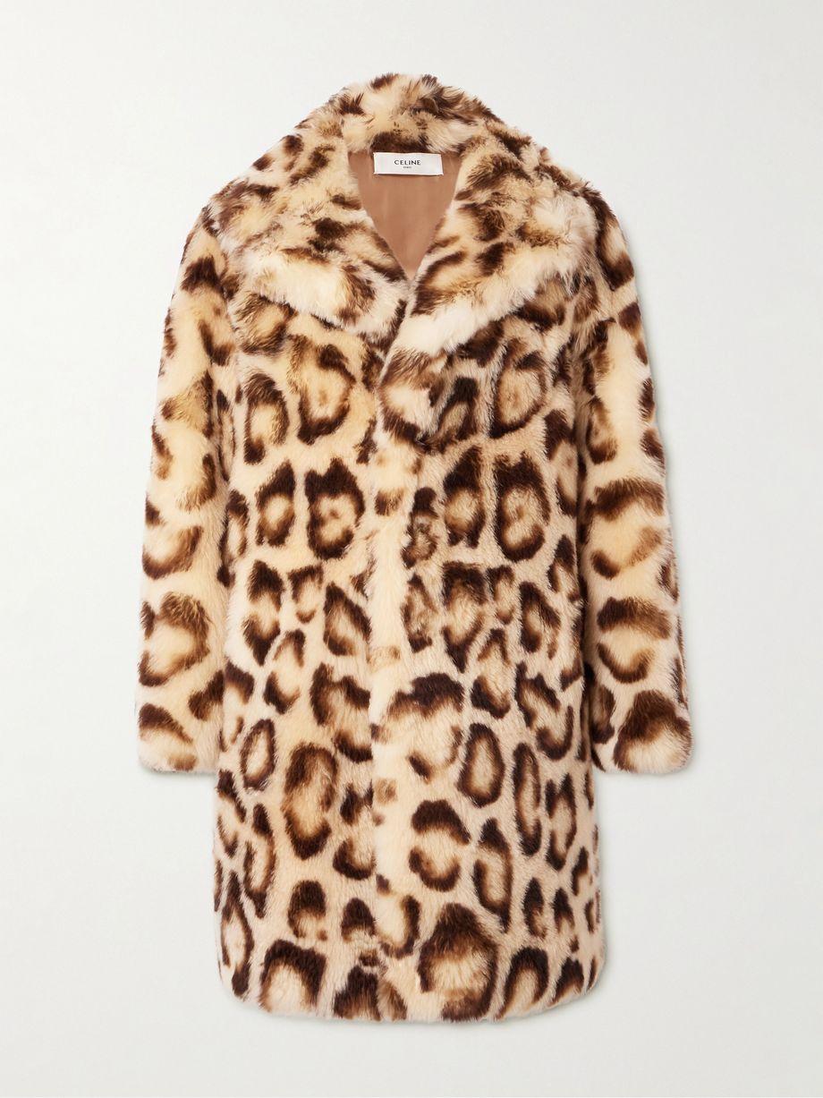 Leopard-Print Goat Hair Coat by CELINE