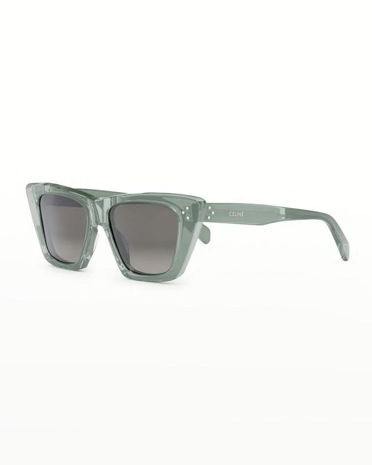 Logo Acetate Cat-Eye Sunglasses by CELINE