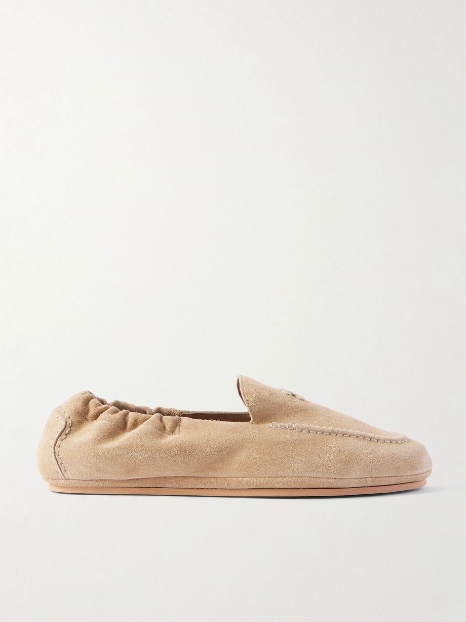 Logo-Appliquéd Suede Loafers by CELINE