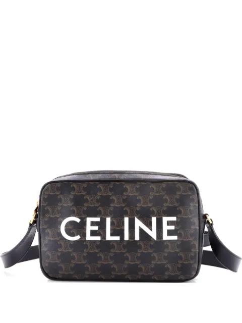 Logo Messenger Bag Triomphe Coated Canvas Medium crossbody bag by CELINE 