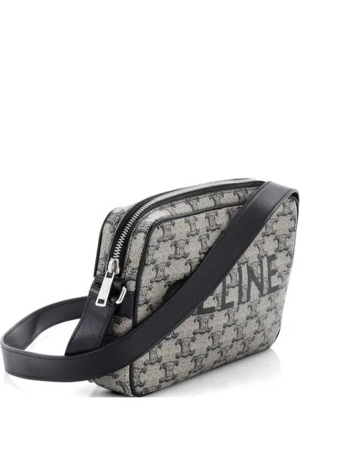 Logo Messenger Bag Triomphe Coated Canvas Medium crossbody bag by CELINE 