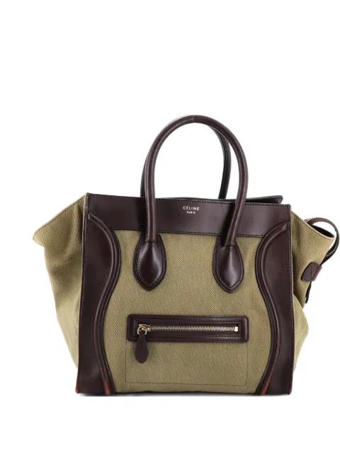 Luggage Bag Canvas and Leather Mini satchel by CELINE 