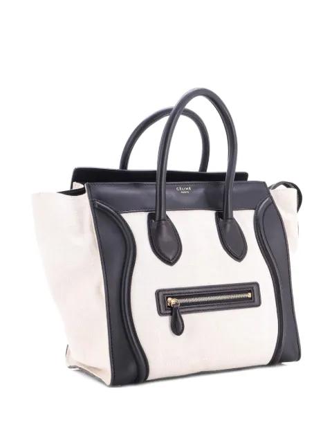 Luggage Bag Canvas and Leather Mini satchel by CELINE 