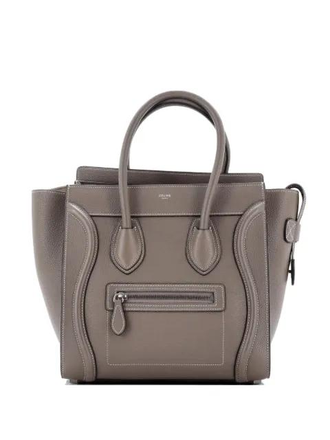 Luggage Bag Grainy Leather Micro tote bag by CELINE 