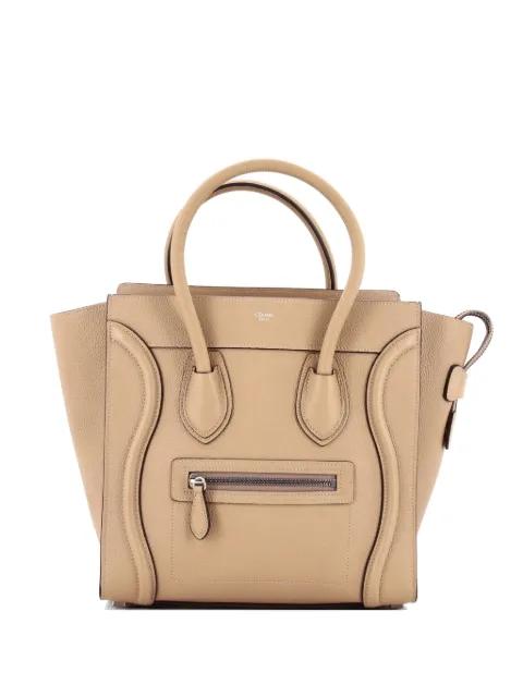 Luggage Bag Grainy Leather Micro tote bag by CELINE 