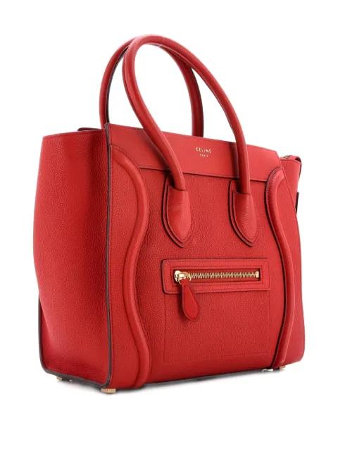 Luggage Bag Grainy Leather Micro tote bag by CELINE 