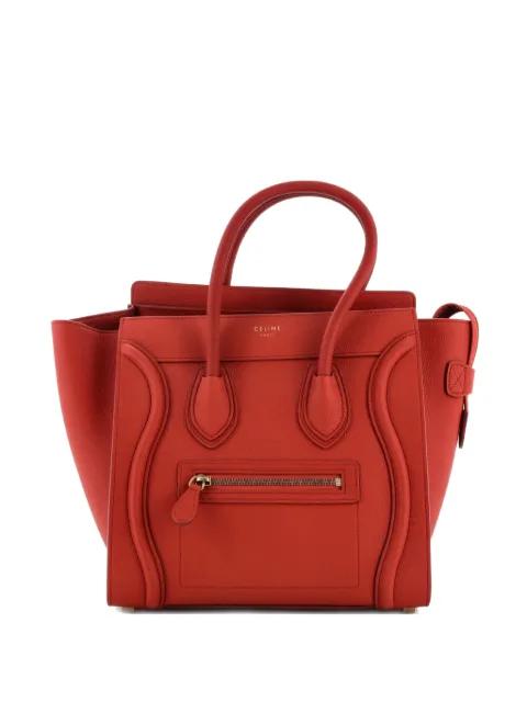 Luggage Bag Grainy Leather Micro tote bag by CELINE 