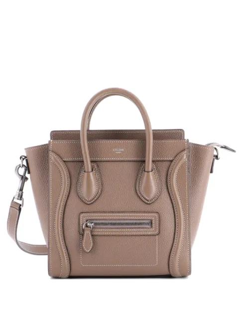 Luggage Bag Grainy Leather Nano crossbody bag by CELINE 