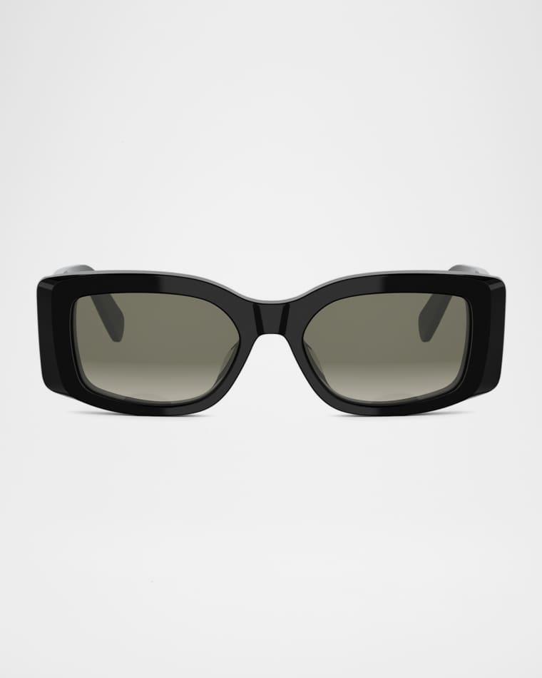 Maxi Triomphe Acetate Rectangular Sunglasses by CELINE