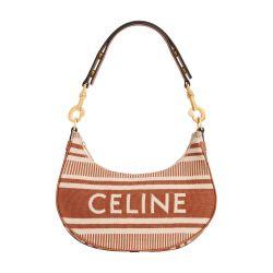 Medium Ava strap bag in striped textile by CELINE