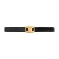 Medium reversible Framed Triomphe belt in taurillon and natural calfskin by CELINE