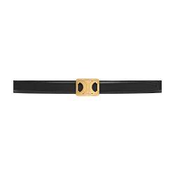 Medium reversible framed Triomphe belt in taurillon and lizard embossed calfskin by CELINE