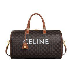 Medium travel bag in Triomphe canvas with Celine print by CELINE