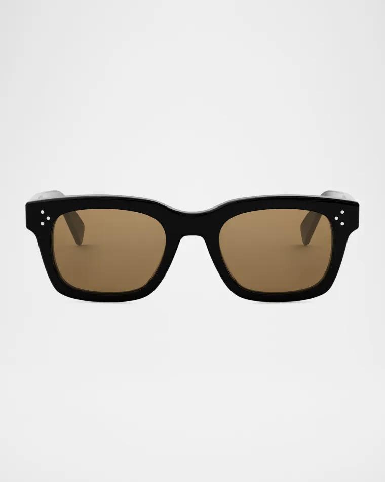Men's Bold 3-Dots Nylon Square Sunglasses by CELINE