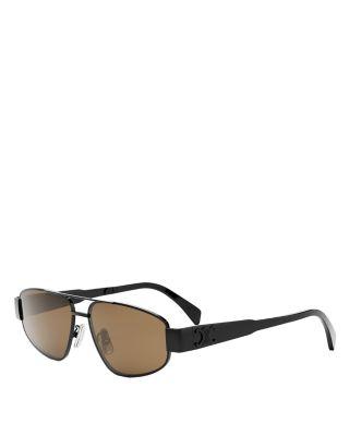 Metal Triomphe Pilot Sunglasses by CELINE