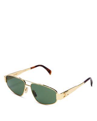 Metal Triomphe Pilot Sunglasses by CELINE