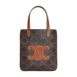 Micro cabas in Triomphe canvas and calfskin by CELINE