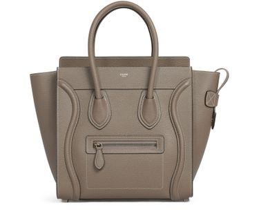 Micro luggage handbag in drummed calfskin by CELINE
