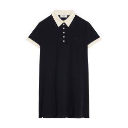 Mini polo dress in viscose sablé by CELINE