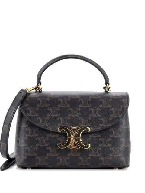 Nino Top Handle Bag Triomphe Coated Canvas Teen satchel by CELINE 