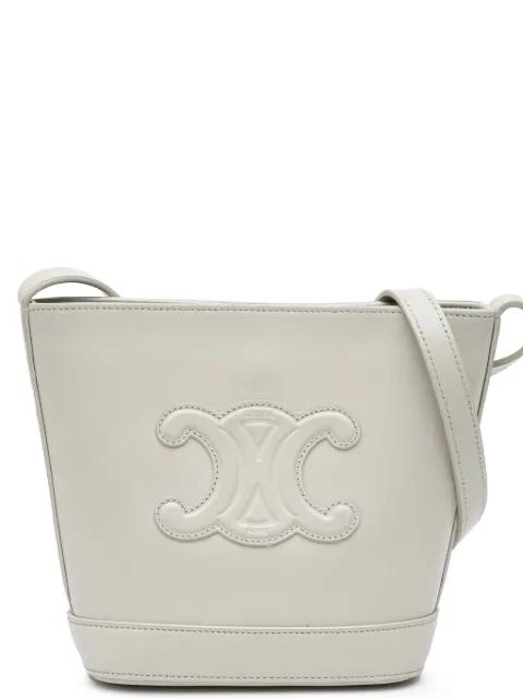 2022 Small Smooth Calfskin Cuir Triomphe bucket bag by CELINE PRE-OWNED