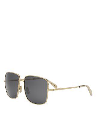 Rhinestone Triomphe Square Sunglasses by CELINE
