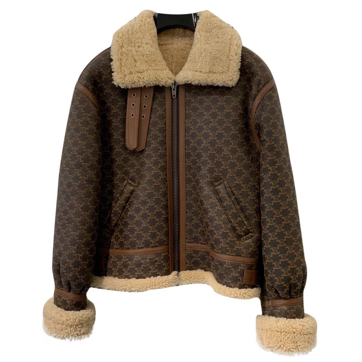 Shearling biker jacket by CELINE