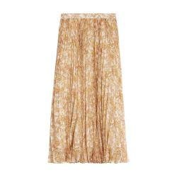 Skirt with sunburst pleats in silk georgette by CELINE