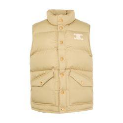 Sleeveless down jacket in lightweight nylon by CELINE
