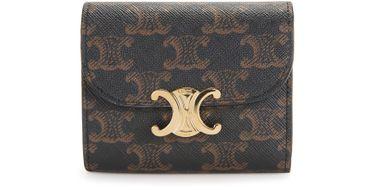 Small Triomphe wallet in Triomphe canvas by CELINE