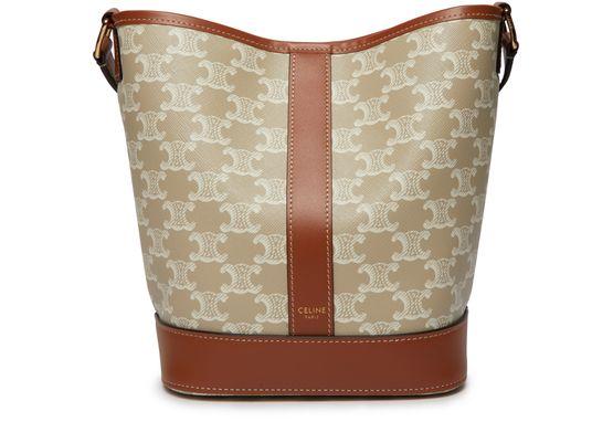 Small bucket in Triomphe canvas and calfskin by CELINE