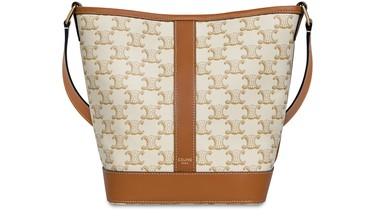 Small bucket in Triomphe canvas and calfskin by CELINE