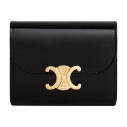Small flap wallet Triomphe in patent calfskin by CELINE