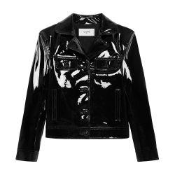 Straight blouson jacket in patent lambskin leather by CELINE