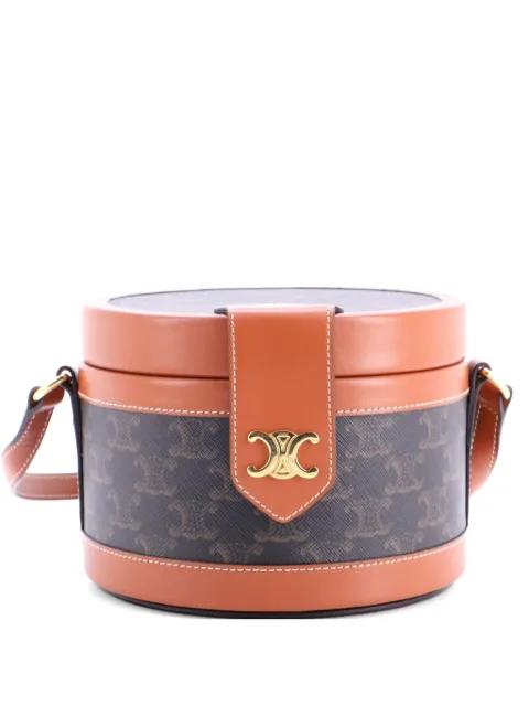 Tambour Bag Triomphe Coated Canvas Medium crossbody bag by CELINE 
