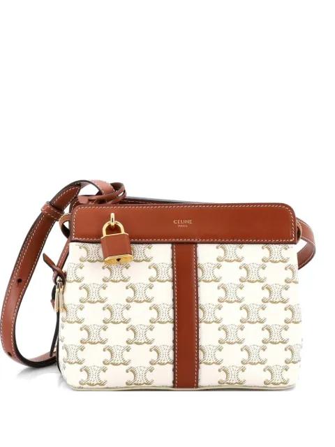 Teen Cabas De France Bag Triomphe Coated Canvas Small crossbody bag by CELINE 