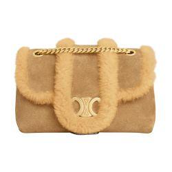 Teen Celine Victoire bag in suede calfskin and shearling by CELINE