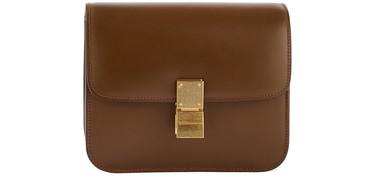 Teen classic bag in box calfskin by CELINE