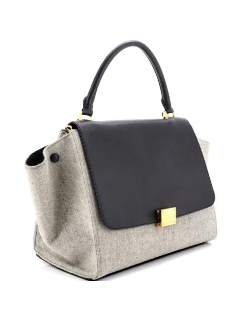 Trapeze Bag Leather and Felt Medium satchel by CELINE 