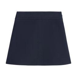 Trapeze mini skirt in double faced wool tricotine by CELINE