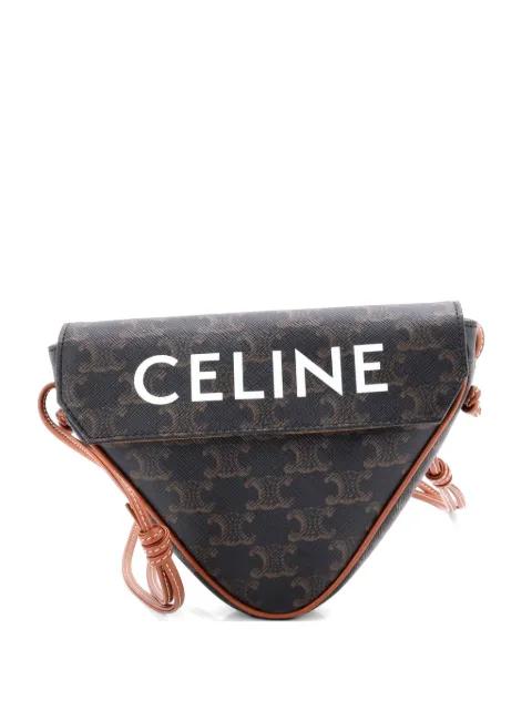Triangle Triomphe Coated Canvas crossbody bag by CELINE 
