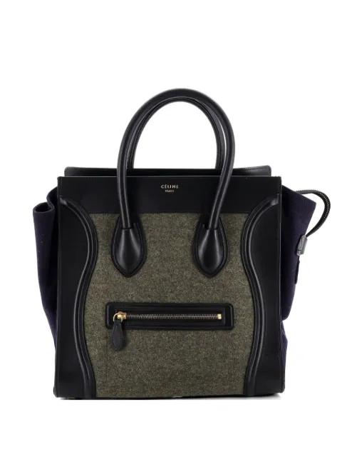 Tricolor Luggage Bag Felt Mini satchel by CELINE 