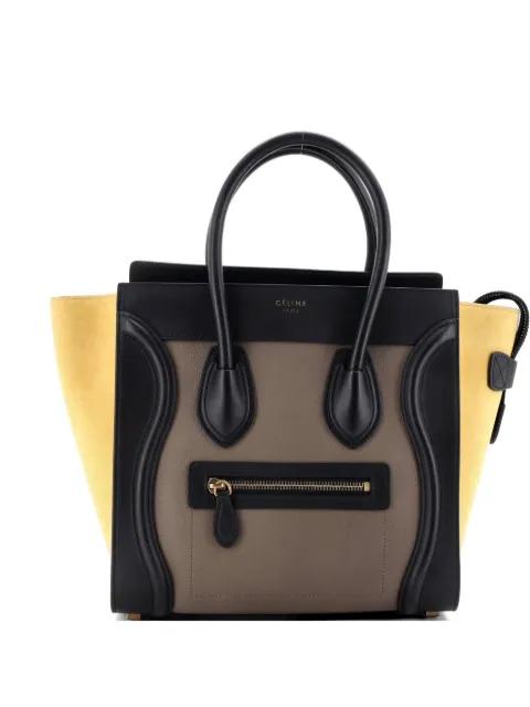 Tricolor Luggage Bag Leather Micro tote bag by CELINE 