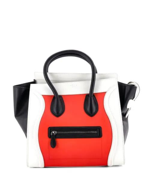 Tricolor Luggage Bag Leather Mini tote bag by CELINE 