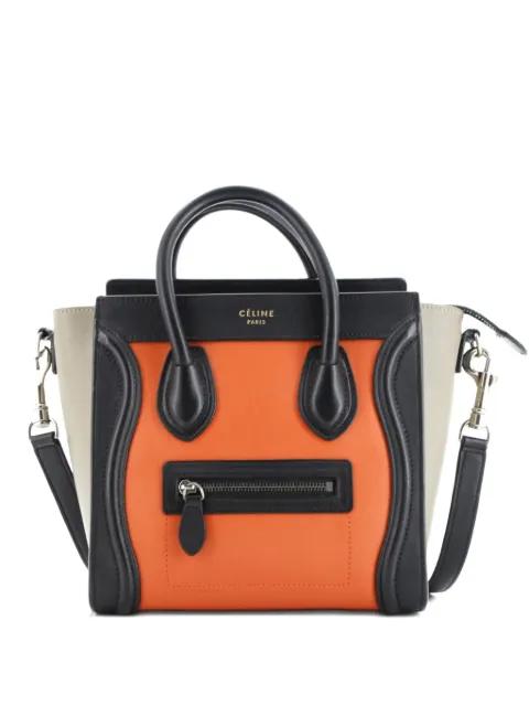 Tricolor Luggage Bag Leather Nano crossbody bag by CELINE 